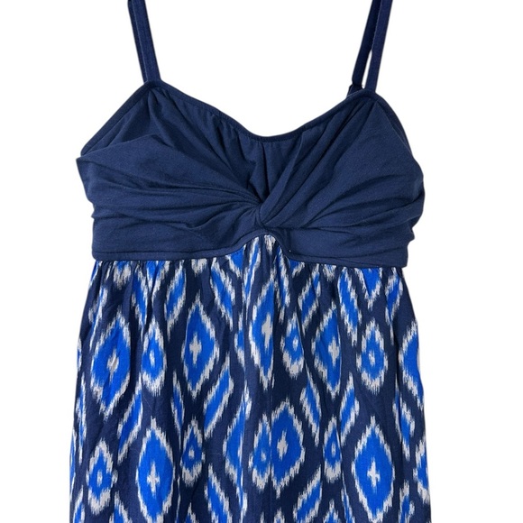 Anthropologie Lilka Cobalt Blue Ikat Maxi
Dress, Small Boho Hippie Summer Straps - Picture 4 of 8
